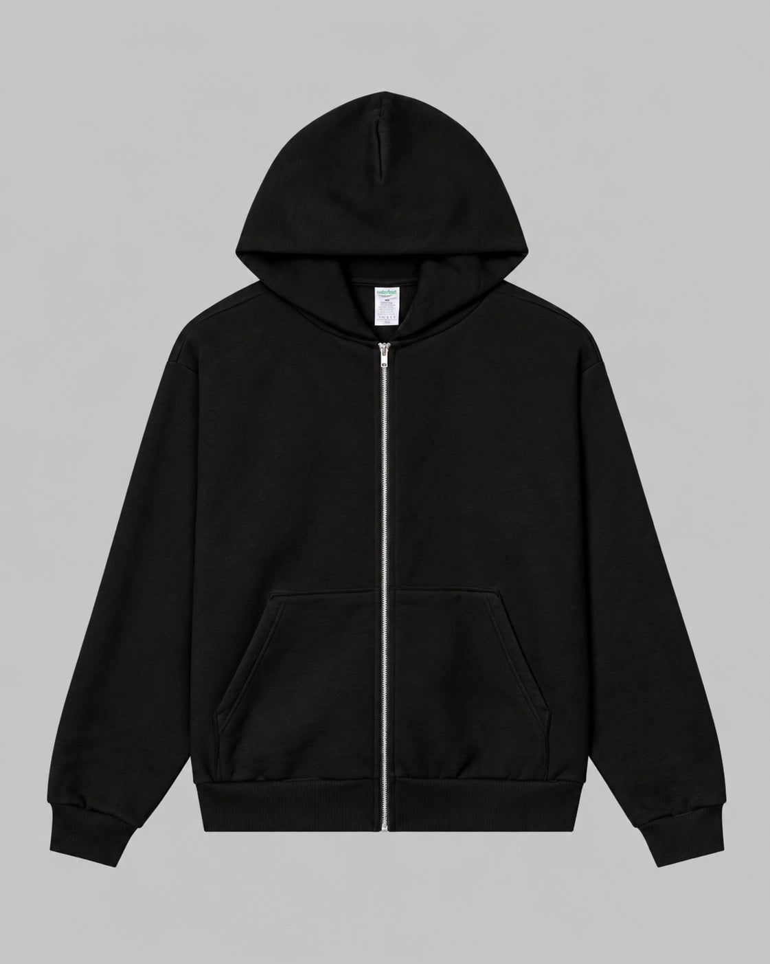 470 ZIP UP HOODIE - JET BLACK