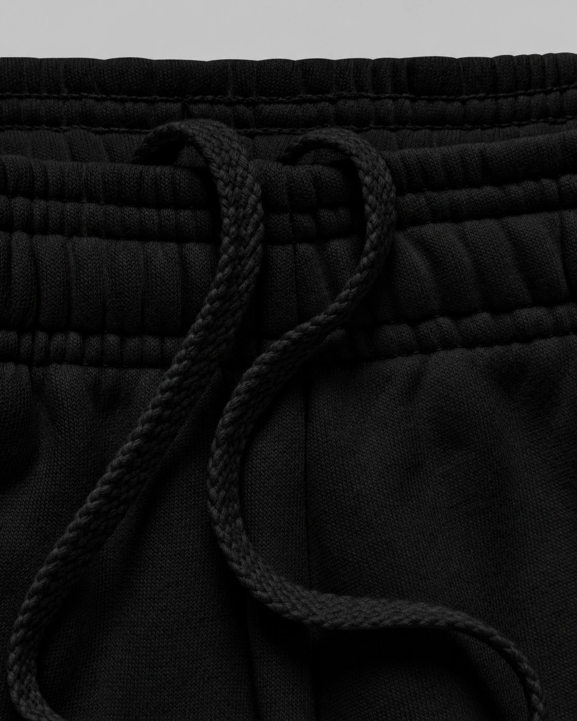 380 DRAWSTRING SWEATSHORTS - JET BLACK